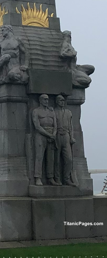 East face of the Heroes of the Marine 
Engine Room memorial 