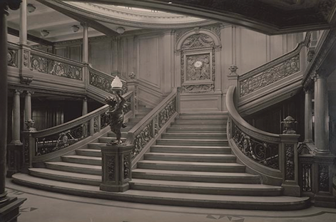 Olympic's forward grand staircase